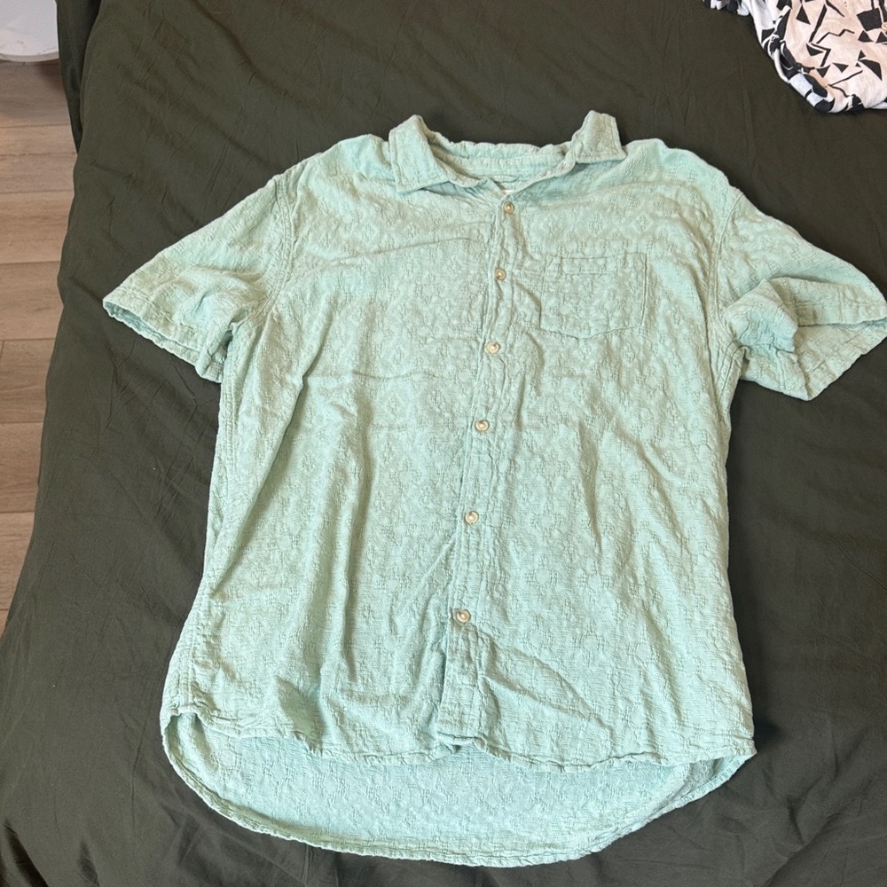 Marine Layer Light Green Casual Button Down Shirt L